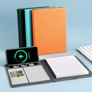 Carnet <span class=keywords><strong>rechargeable</strong></span> personnalisé Batterie externe 10000mah intégrée Chargement sans fil 80 feuilles Journal A6 A4 Business Office Spiral Design - Product Image 4