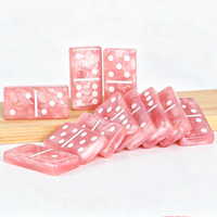 Jeu de dominos personnalisé en résine pour adultes, 28 pièces, dominos à six points