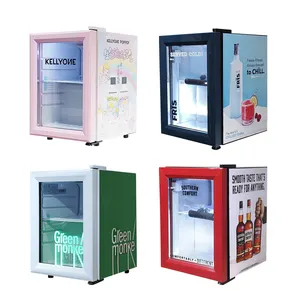 Холодильник Meisda со столешницей и коммерческим дисплеем, 21л, портативный мини-холодильник с брендовой наклейкой, стеклянная дверь
