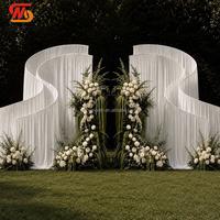 Nouveautés SMOOTH : Arche de scène de mariage en fer blanc, support en forme de S pour décoration de toile de fond d'événements et de fêtes
