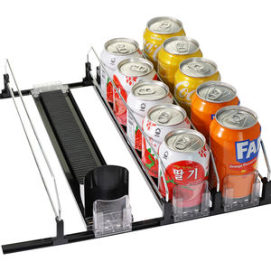 Ingeblikte Roller Bal Pusher <span class=keywords><strong>Display</strong></span> Supermarkt Drank Organizer Voor Koelkast Automatische Fles Veerbeladen Glide Drank Pusher Plank - Product Image 1