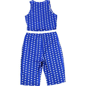 Viviblook Z319ST03 Women Summer <b>Set</b> New Streetwear Polka Dot Print Sexy Low Cut Tight Top Shorts Two Piece <b>Set</b> - Product Image 6