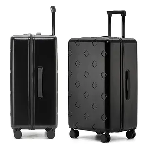 Kadın seyahat özelleştirilmiş bagaj seti yüksek değerli tekerlekli çanta büyük kapasiteli Spinner bagaj