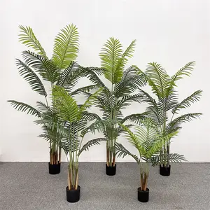 All'ingrosso decorazione per interni/esterni falsi piante verdi tronchi alberi artificiali verde sistema di parete di plastica vassoio esterno 4 pz T-15