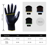 Gants de travail XINGYU en polyester de calibre 13, enduits de nitrile, antistatiques, sans poudre, fins, vente en gros d'usine, gants de sécurité de travail bon marché