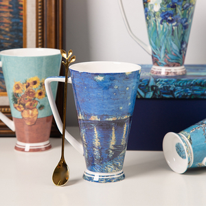 Tazza da Caffè di Alta Qualità con Dipinto di <span class=keywords><strong>Van</strong></span> <span class=keywords><strong>Gogh</strong></span>, Formato Grande 570 ml, Produzione Originale, Idea Regalo - Product Image 4