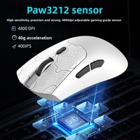 Nouvelle souris de jeu et de bureau sans fil légère transfrontalière co-marquée double mode S260 avec recharge sans fil, capteur PAW3212, sept fonctions