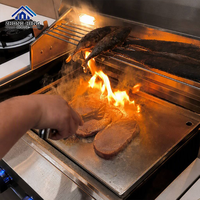 Module de cuisine extérieur intelligent et extensible en acier galvanisé, avec toit LED rétractable télécommandé, support TV intégré et îlot barbecue
