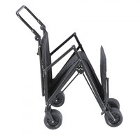 Chariot multifonctionnel pliable en acier à quatre roues pour camping en extérieur, canapé-lit, chariot double usage pour enfants, plage et courses