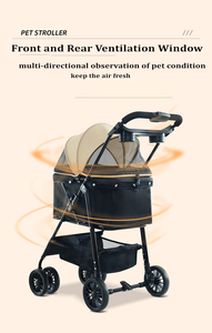 <span class=keywords><strong>Poussette</strong></span> pliable et portable <span class=keywords><strong>pour</strong></span> animaux de compagnie avec tissu confortable, avec plateau et panier de rangement amovible <span class=keywords><strong>pour</strong></span> petits chiens - Product Image 6