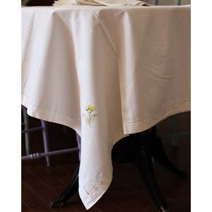 Mantel Rectangular de Lino Mezclado Reana con Bordado Floral Colorido, Sin Arrugas, 12 Servilletas para Hoteles y Banquetes de Boda - Product Image 5