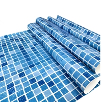 Liner de piscine en PVC PENNROOF durable, motif mosaïque, membrane imperméable, longueur 20 m, garantie 5 ans pour l'étanchéité des toits
