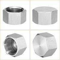 YOGAZEN Bouchons aveugles hexagonaux en acier inoxydable 304, filetage interne femelle G1/2 pouce (20 mm métrique), lot de 2, pour étanchéité de tuyaux d'eau