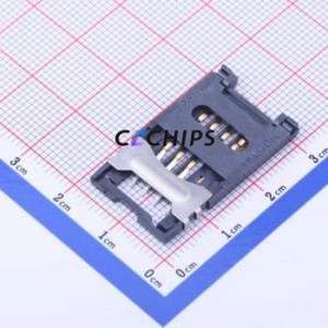 SIM-105B-ARP8 SIM Card Connector SMD Connector Flip Cover Type Mini SIM Card Card Holder 1.8mm - Product Image 1