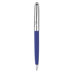 Bolígrafo de Metal Cromado, Bolígrafo Azul Brillante Promocional con Plumas, Bolígrafo de Regalo Empresarial Novedoso, Estilo Banner - Product Image 1