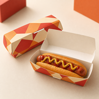 Boîtes à hot-dogs robustes en gros, personnalisables avec logo, résistantes à la graisse, jetables, fournisseur direct d'usine