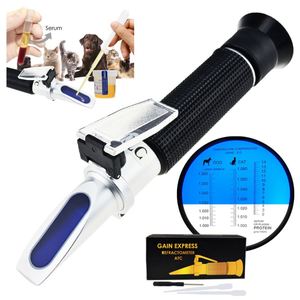 Refractómetro Veterinario para Perros y Gatos, Medidor de Gravedad Específica de Orina y Proteína Sérica de Triple Escala con ATC - Product Image 1