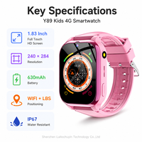 Nouvelle Montre Connectée 4G pour Enfants Y89 2026, Écran HD 1,83 Pouces, Appel Vidéo, WiFi, Positionnement LBS, SOS, Clôture de Sécurité, 630 mAh, IP67 pour Enfants