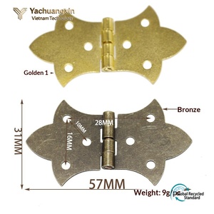 Charnière décorative vintage en cuivre avec finition galvanisée, forme ronde, boucle en dentelle, pour emballage de boîte à bijoux - Product Image 3