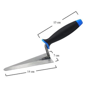 Outil de plâtrage professionnel à lame en acier au carbone à pointe arrondie, poignée ergonomique antidérapante - Product Image 2