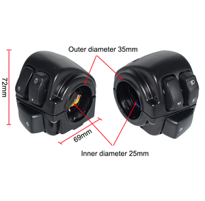 1 "25mm Commutateurs de commande de guidon de <span class=keywords><strong>moto</strong></span> Kill Start Turn Signal Switch avec <span class=keywords><strong>faisceau</strong></span> de câblage pour Harley 883 SOFTAIL - Product Image 6