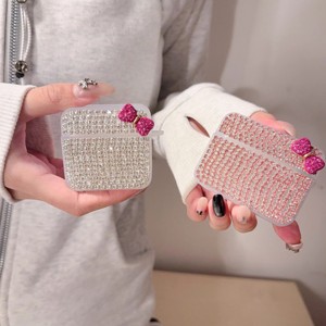 Étui pour écouteurs sans fil Apple <span class=keywords><strong>Airpods</strong></span> 1 2 3 4 <span class=keywords><strong>Pro</strong></span> 2 avec nœud papillon mignon en diamant brillant fait à la main, boîte de charge - Product Image 2