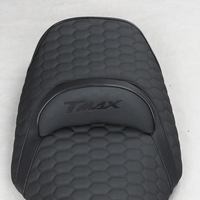 Housse de siège de moto GANE personnalisée, style TMAXSports, brodée, ensemble complet en cuir, motif hexagonal en diamant