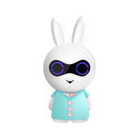 Machine à histoires pour enfants en forme de lapin mignon, lecteur de musique avec lumière aux oreilles colorée, jouet éducatif pour l'apprentissage avant le coucher des tout-petits