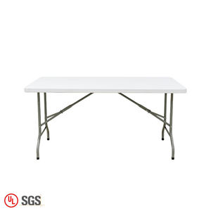Table pliante en plastique blanche de 6 pieds à prix bon marché Table pliante d'hôtel extérieur portable pour fête de mariage - Product Image 3