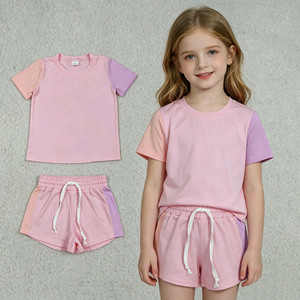 Conjuntos de Ropa para Niñas RTS, Ropa Infantil de Verano con Flores, Conjuntos Casuales con Volantes y Shorts, Venta al Por Mayor, Boutique de Ropa para Bebés - Product Image 1