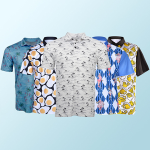 2024 New Polo Shirts Custom logo Embroidered Casual High Quality Men Short Sleeve 92 Polyester 8 Spandex Golf Polo Shirt for Men