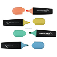 Stylo surligneur miniature personnalisé avec logo, 6 couleurs, ensemble de marqueurs fluorescents pastel en vrac pour les étudiants et les fournitures de bureau