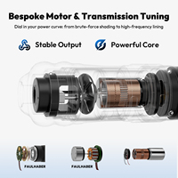 Aangepaste elektrische sterke motor draadloze tattoo pen met verstelbare slaglengte, oplaadbare batterij, tattoo machine E96, kleurrijk display