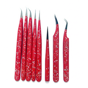 Professional Stainless Steel Eyelash Tweezers High Precision Isolation & Volume Lash Extension Tweezers Set OEM - Product Image 1