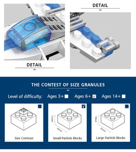 قوالب بناء الاطفال الإبداعية كتل صغيرة قارب الفضاء مع عينة مجانية - Product Image 4