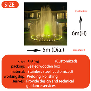 Fuente musical de acero inoxidable de <span class=keywords><strong>alta</strong></span> calidad, personalizable, ajustable, con estilo moderno y elegante, equipo para jardín - Product Image 2