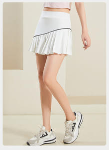 Aoyema moda personalizada Mujer al aire libre suelta 2 en 1 Fitness Yoga Patchwork bolsillos ocultos secado rápido ejercicio tenis Golf falda - Product Image 6