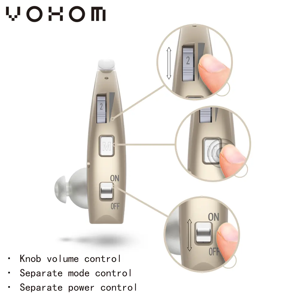 Alat bantu dengar VHP-1303 digunakan untuk orang tunarungu dengan alat bantu dengar Mini kehilangan pendengaran cic digital