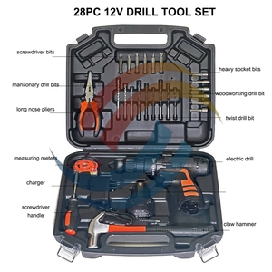 KAODEE Meracly Cordless Hand Tools Kit Repair Electrical Power Combination Tool Box Set With <b>Wrench</b> OEM Customizable SC-LXF108L0 - Product Image 4