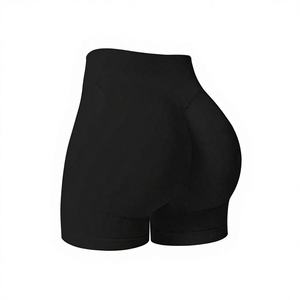 Shorts-jupes de sport taille haute minimalistes pour femme, couleur unie, ajustement élastique, en tricot de Spandex et Nylon, pour l'entraînement - Product Image 1