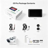 Aoocci C3 Pro Layar Sentuh HD 5 Inci untuk Sepeda Motor dengan Carplay, TPMS, Android Auto Nirkabel, dan IP67 untuk Pengendara Motor