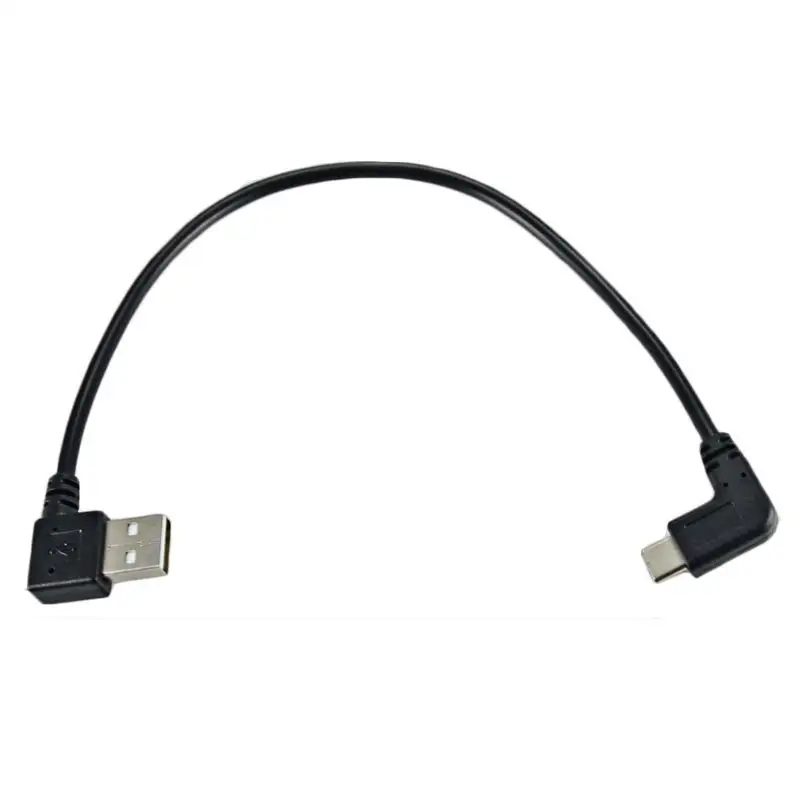 Right Angle USB2.0 (Type-A) Male to USB3.1 (Type-C)Male Left & Right Angle USB Data Sync & Charge Cable Connector
