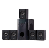 Sistem Home Theater Mini Nirkabel Plastik Klasik Hitam untuk Pemain Musik