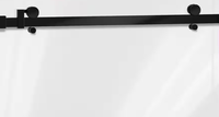 Porte de douche coulissante double sans cadre moderne pour hôtel/appartement - Roulettes en acier inoxydable, étanche, certifiée SGCC, verre trempé de 8 mm