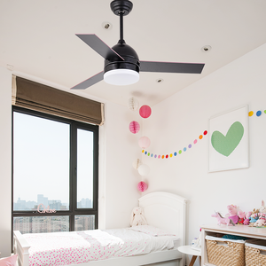 Nhà Máy Trực Tiếp Màu Đen 48 Inch Phòng Khách Phòng Giường Loft Khách Sạn Trang Trí Chiếu Sáng Quạt Trần Với Ánh Sáng - Product Image 6