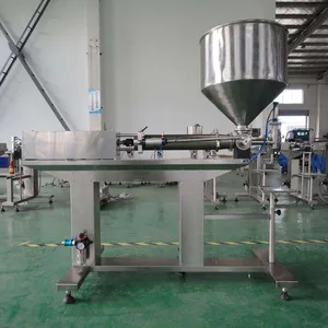 Línea de producción semiautomática de mermelada de zumo de fruta, aceite de coco, jarabe líquido, máquina de llenado de líquidos orales