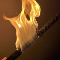 Épée de feu professionnelle en aluminium QUTENG FS90 90cm, durable, Zhejiang, pour spectacles de danse du feu en extérieur, spectacles scéniques et arts du flux