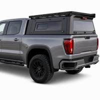 Ford F150 RAM 1500 Hardtop Truck Cap Canopy Aerospace Aluminum No Drill 5.7FT Bed Pickup Topper Camper Shell Waterproof