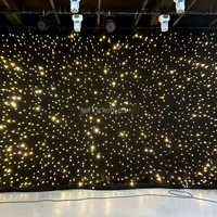 Rideau lumineux LED HUALI DMX512 multi-contrôleurs blanc chaud et bleu pour décorations de scène et de théâtre, indice de protection IP33, compatible Nest