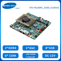 Placa Base Mini ITX con Procesador Intel Core i5 de 12.ª Generación 1235U, DDR4, 2 Puertos LAN, Precio de Placa Base con CPU Integrada para Mini ITX